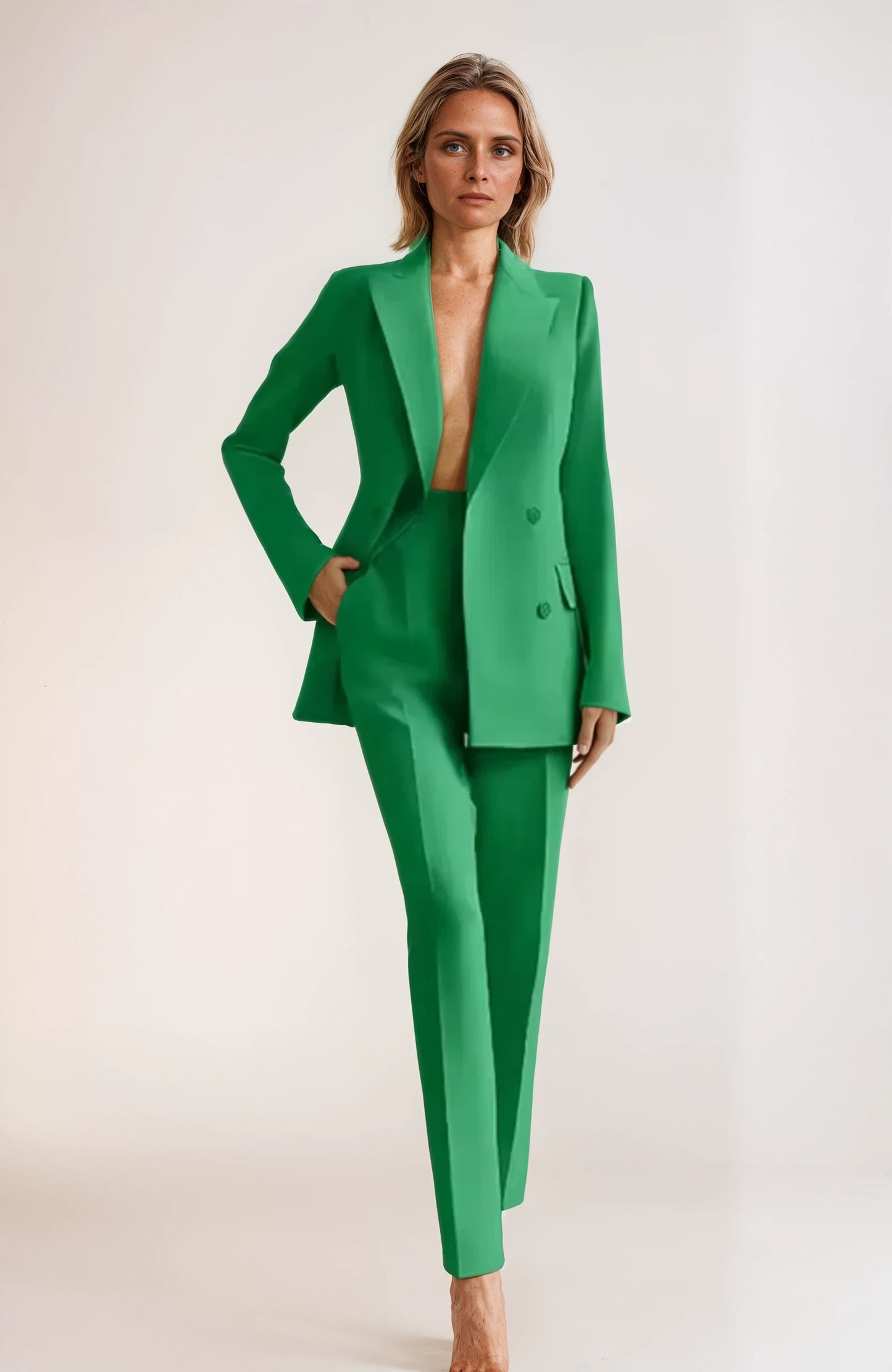 Dames blazer broekpak – elegante business suit voor kantoor en feestelijke gelegenheden
