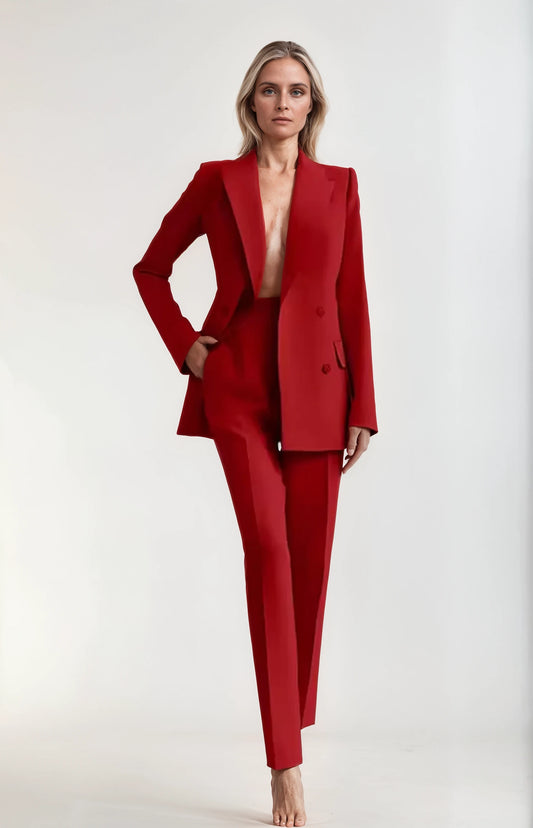 Dames blazer broekpak – elegante business suit voor kantoor en feestelijke gelegenheden