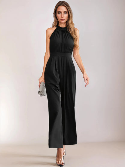 Dames Zwarte Jumpsuit met Ceintuur – Elegante One-Piece